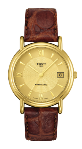 Tissot Carson Automatic 35.5 Yellow Gold / Champagne / Strap